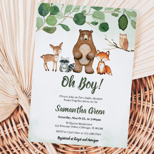 Invitation Baby Shower en Forêt