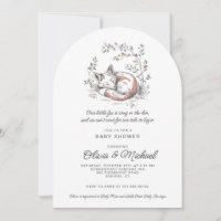 Baby-Shower en forme d'arche avec un Renard Mignon