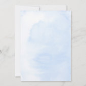 Invitation Baby shower en laiton Pampas bleu foncé (Dos)