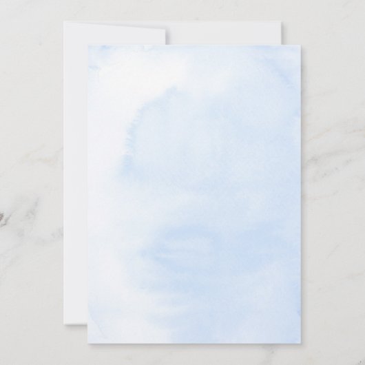 Invitation Baby shower en laiton Pampas bleu foncé (Dos)