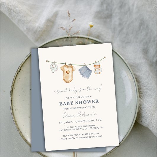 Invitation Baby shower en ligne Boho simple