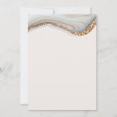Invitation Baby shower en marbre de pierre d'Agate (Dos)