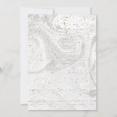 Invitation Baby shower en marbre gris bulle et béb (Dos)