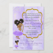 Invitation Baby shower en marbre Princess Lavender Baby (Devant)