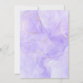 Invitation Baby shower en marbre Princess Lavender Baby (Dos)