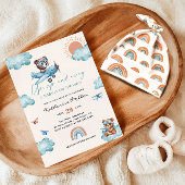 Invitation Baby shower en marche et en marche | Avion