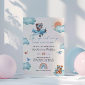 Invitation Baby shower en marche et en marche | Avion