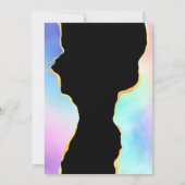 Invitation Baby shower en pierre d'âge arc-en-ciel (Dos)