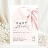 Invitation Baby shower en ruban rose