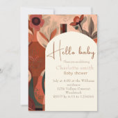 Invitation Baby shower en terre cuite (Devant)