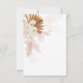 Invitation Baby shower en terre cuite Boho Pampas (Dos)