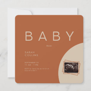 Invitation Baby shower en terre cuite Ultrasound branché