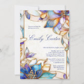 Invitation Baby shower en verre peint Pastel (Devant)