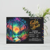 Invitation Baby shower enchanté mystique (Debout devant)