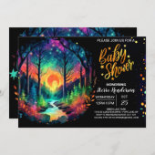 Invitation Baby shower enchanté mystique (Devant / Derrière)