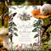 Baby shower Enchanted Forest Woodland Animaux