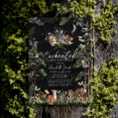 Invitation Baby shower Enchanted Forest Woodland Animaux