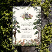Invitation Baby shower Enchanted Forest Woodland Animaux