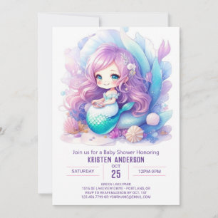 Invitation Baby shower Enchanted Mermaid Waters