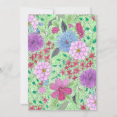 Invitation Baby shower Enchanted Watercolor Ink Garden Blooms (Dos)