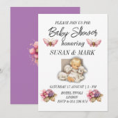 Invitation Baby shower Enfant avec aimant agneau (Devant / Derrière)