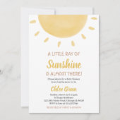 Invitation Baby-Shower Ensoleillé (Devant)