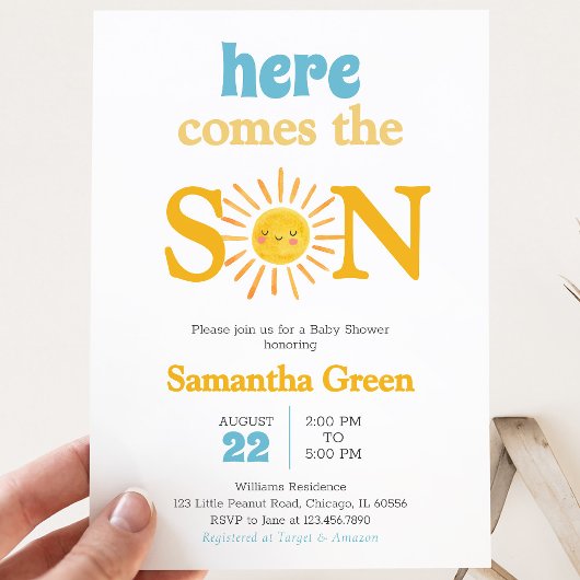 Invitation Baby Shower Ensoleillé