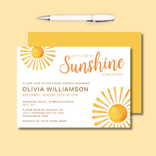 Invitation Baby Shower Ensoleillé