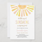 Invitation Baby Shower Ensoleillé (Devant)