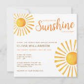 Invitation Baby Shower Ensoleillé (Devant)