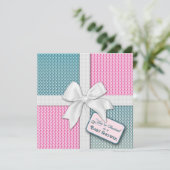 Invitation baby shower - Enveloppe cadeau (Debout devant)