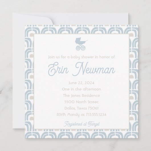 Invitation baby shower Erin (Devant)