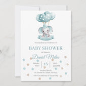 Invitation Baby shower espagnol des éléphants (Devant)