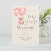 Invitation Baby shower espagnol Ours (Debout devant)