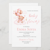 Invitation Baby shower espagnol rose (Devant / Derrière)