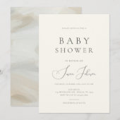 Invitation Baby shower esthétique minimaliste moderne (Devant / Derrière)