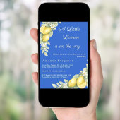 Invitation Baby Shower été bleu citron