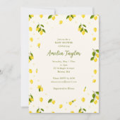 Invitation Baby Shower Été Fruit Citron Clair (Devant)