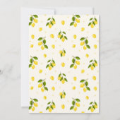 Invitation Baby Shower Été Fruit Citron Clair (Dos)