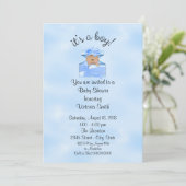 Invitation Baby shower Ethnic Baby Boy (Debout devant)