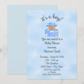 Invitation Baby shower Ethnic Baby Boy (Devant / Derrière)