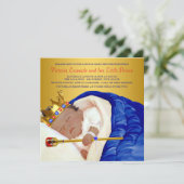 Invitation Baby shower Ethnic Royal Prince (Debout devant)