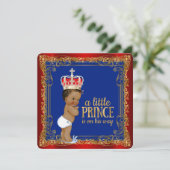 Invitation Baby shower Ethnic Royal Prince (Debout devant)