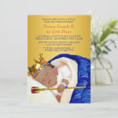 Invitation Baby shower Ethnic Royal Prince (Debout devant)