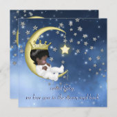 Invitation Baby shower ethnique (Devant / Derrière)