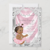 Invitation Baby shower ethnique de fille afro-américaine (Dos)