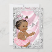 Invitation Baby shower ethnique de fille afro-américaine (Devant)