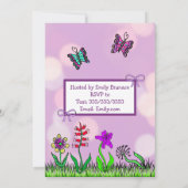 Invitation Baby shower ethnique de fille de bébé à main migno (Dos)