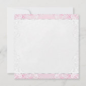 Invitation Baby shower ethnique de fille de dentelle rose et  (Dos)