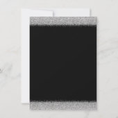 Invitation Baby shower ethnique de fille rose noire et argent (Dos)